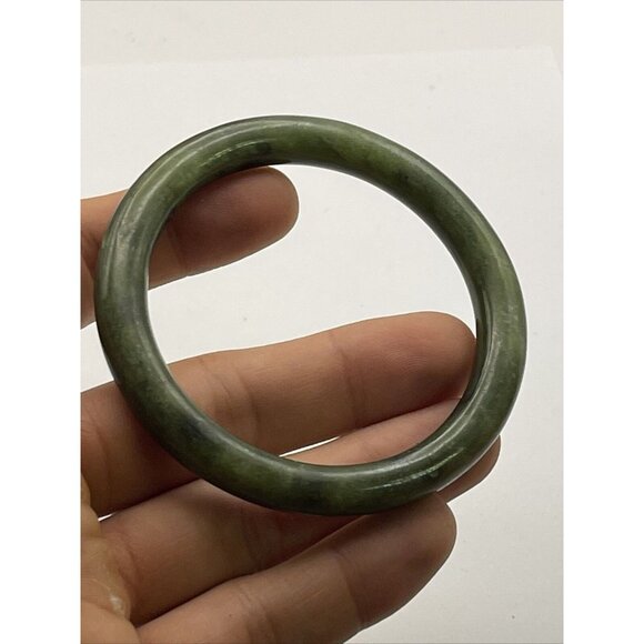Jade Bangle Vintage Bracelet Estate 7” Natural - 173 carats - Picture 10 of 10